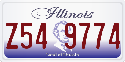 IL license plate Z549774