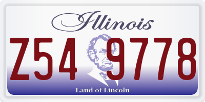 IL license plate Z549778