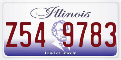 IL license plate Z549783