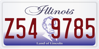 IL license plate Z549785