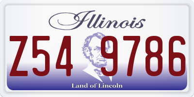 IL license plate Z549786