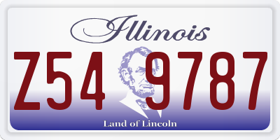IL license plate Z549787