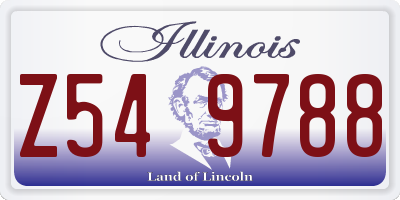 IL license plate Z549788