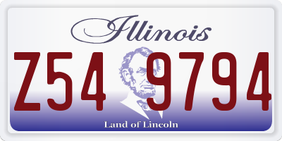 IL license plate Z549794
