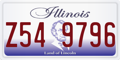 IL license plate Z549796