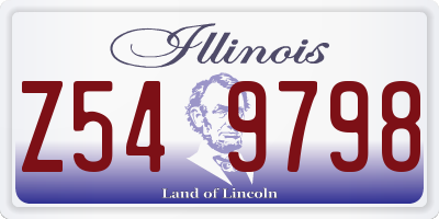 IL license plate Z549798
