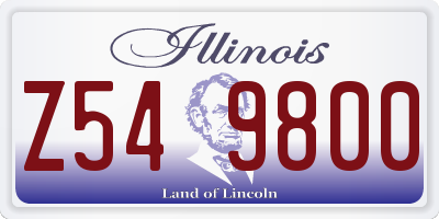 IL license plate Z549800