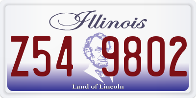 IL license plate Z549802