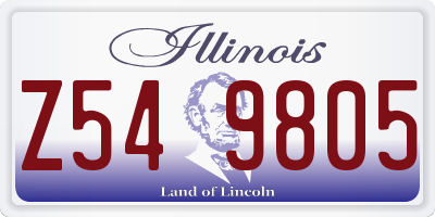 IL license plate Z549805
