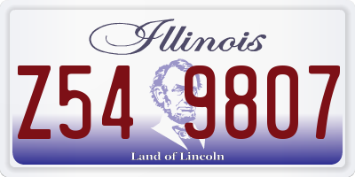 IL license plate Z549807