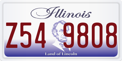 IL license plate Z549808
