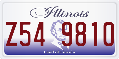 IL license plate Z549810
