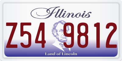 IL license plate Z549812