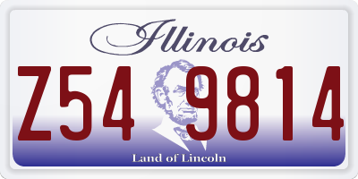 IL license plate Z549814