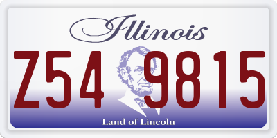 IL license plate Z549815