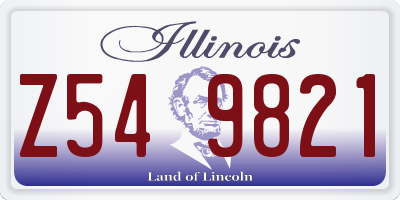 IL license plate Z549821