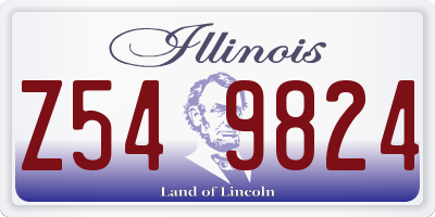 IL license plate Z549824