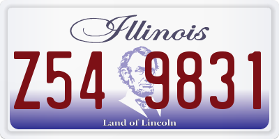 IL license plate Z549831