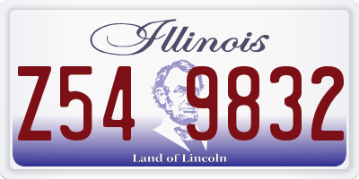 IL license plate Z549832