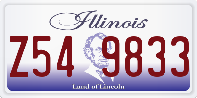 IL license plate Z549833