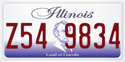 IL license plate Z549834
