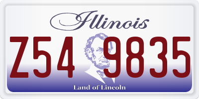 IL license plate Z549835
