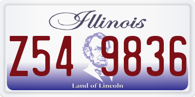 IL license plate Z549836