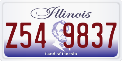IL license plate Z549837
