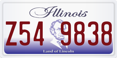 IL license plate Z549838