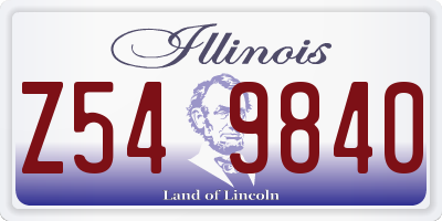 IL license plate Z549840