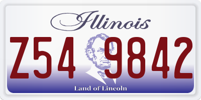 IL license plate Z549842