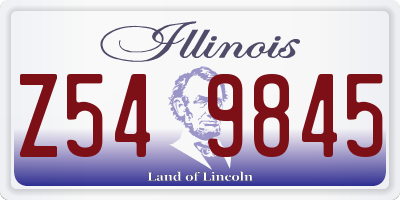 IL license plate Z549845
