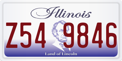 IL license plate Z549846