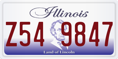 IL license plate Z549847