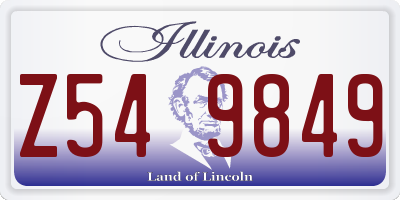 IL license plate Z549849