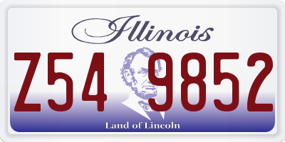 IL license plate Z549852