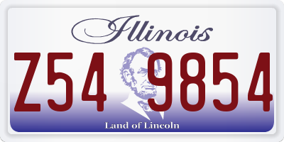 IL license plate Z549854