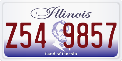IL license plate Z549857