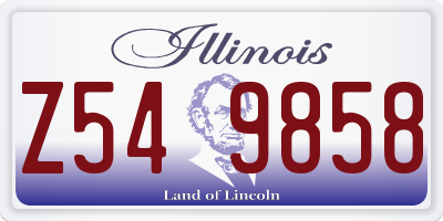 IL license plate Z549858