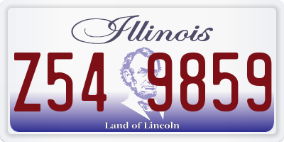 IL license plate Z549859