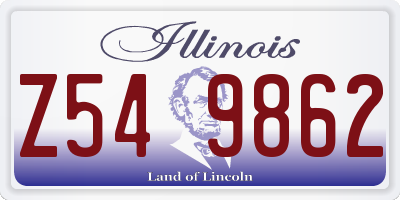 IL license plate Z549862