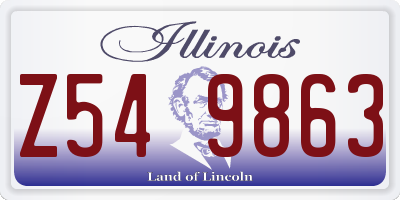 IL license plate Z549863