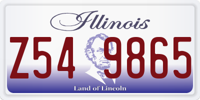 IL license plate Z549865