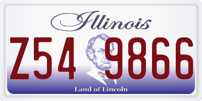 IL license plate Z549866
