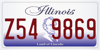 IL license plate Z549869