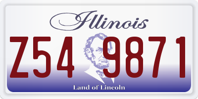IL license plate Z549871