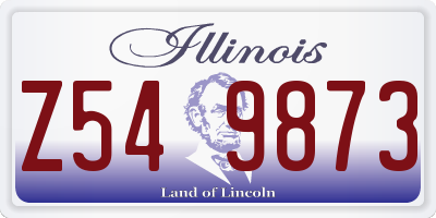 IL license plate Z549873