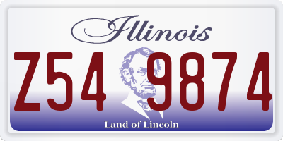 IL license plate Z549874