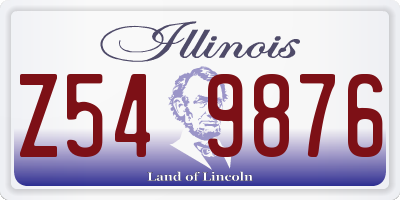 IL license plate Z549876