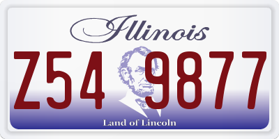 IL license plate Z549877